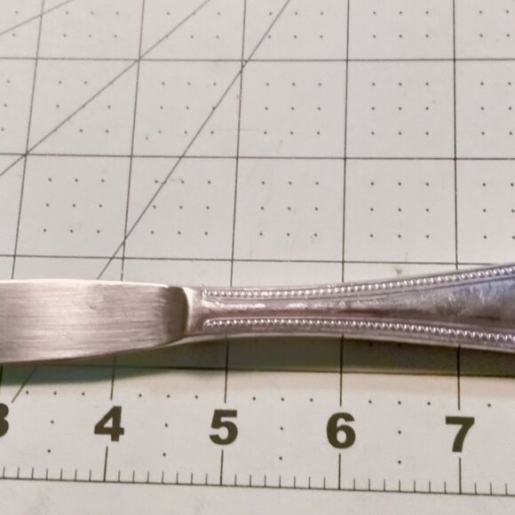 Stainless Steel Beaded Edge Dinner Knife 9 inch Replacement Flatware Lot 7 - Picture 3 of 5